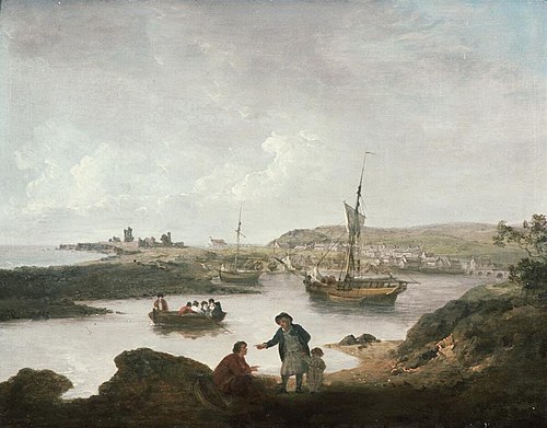 Aberystwyth Harbour, 1792, Julius Ibbetson