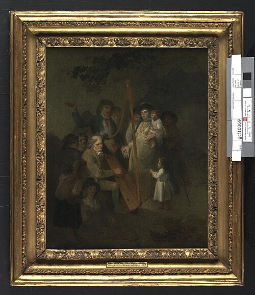 John Smith, the blind harper of Conway, with penillion singers, 1793, Julius Caesar Ibbetson