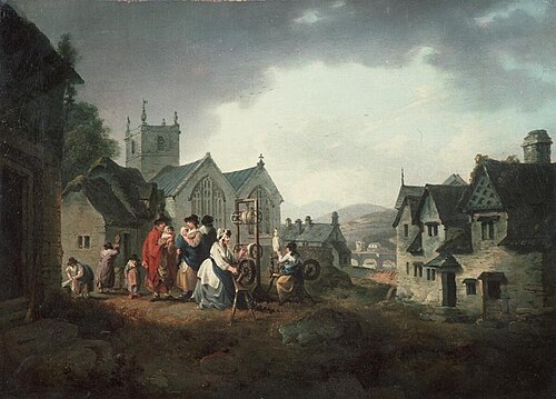 entrance to Llangollen, North Wales, 1792, Julius Caesar Ibbetson