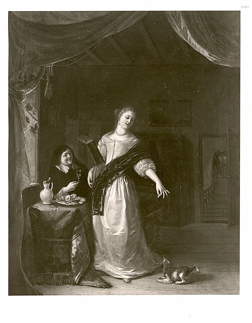 interior with figures, 1660, Jan Verkolje