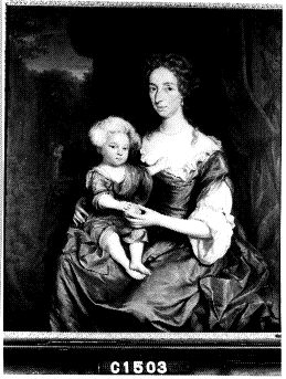 Amarantha d'Acquet (geb.1659). Echtgenote van Jan van Couwenhoven, en haar kind, 1688, Jan Verkolje