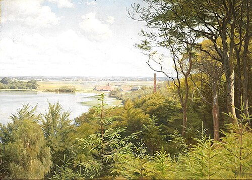 A view of Ørnsø near Silkeborg, 1902, Ludwig Kabell