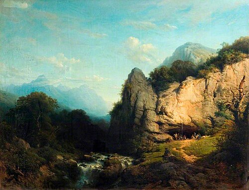 A View in the Tyrol, 1857, Karl Joseph Kuwasseg