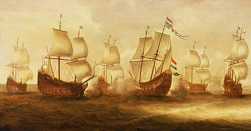 Witte de With's Action with Dunkirkers off Nieuwpoort, 1640, 1643, Jacob Gerritsz Loef