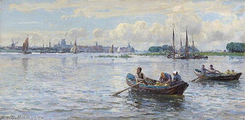 Harbour Scene with Boats (Dordrecht, the Netherlands), 1894, Hamilton Macallum