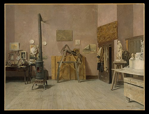 Sculptor's Studio, 1885, Louis Moeller