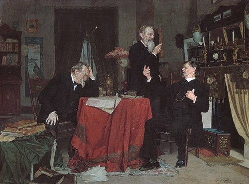 A Discussion, 1890, Louis Moeller