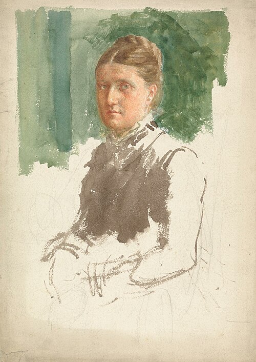 Portrait Study of a woman, , Charles Fairfax Murray