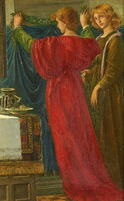 The Garland Makers (triptych, right wing), 1879, Charles Fairfax Murray
