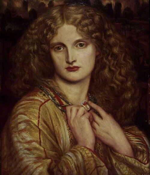 The flaming heart, after Rossetti, 1863, Charles Fairfax Murray