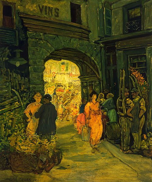 Market in Paris, 1920, Jerome Myers