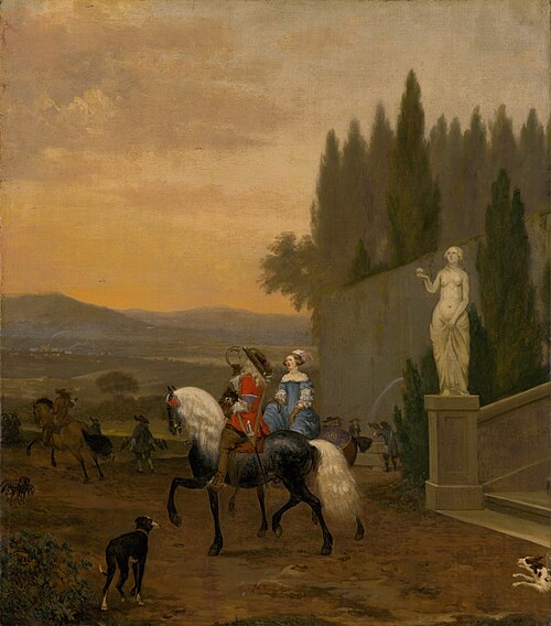 Departure to the Hunt, 1674, Hendrick ten Oever