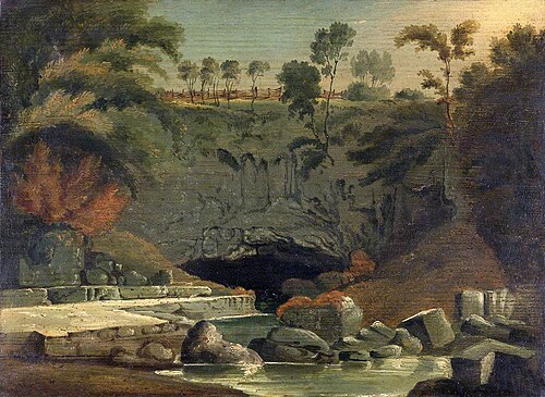 Porth-yr-Ogof, Brecknockshire, 1819, Penry Williams