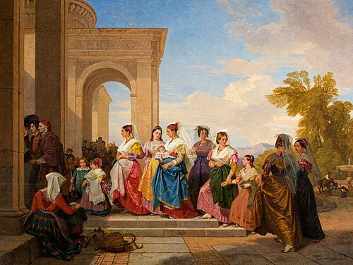 Procession to the Christening near Araccia, 1833, Penry Williams