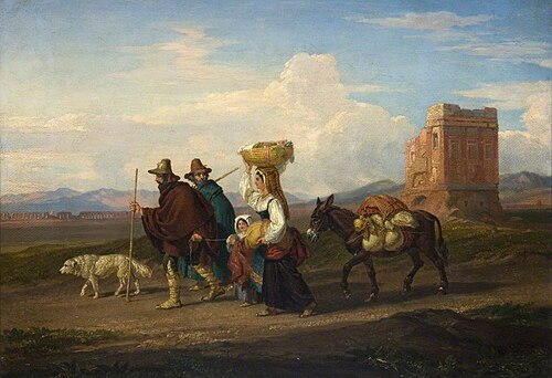 Landscape with Figures and a Ruin, 1837, Penry Williams