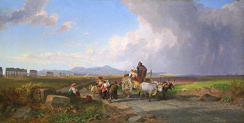 Scene in the Roman Campagna, 1865, Penry Williams
