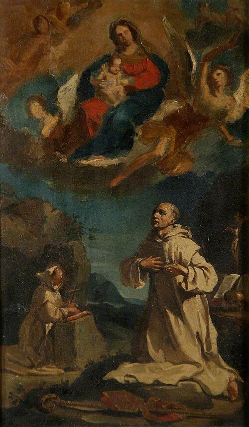 The Vision of Saint Bruno (after Guercino), 1827, Penry Williams