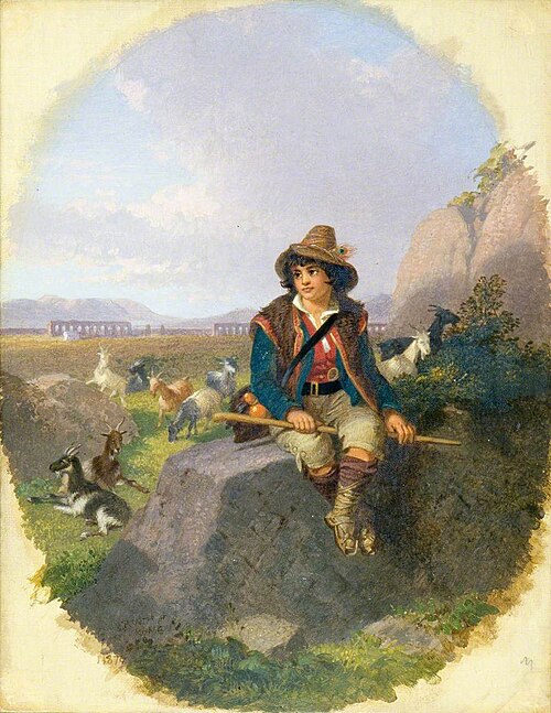 A Goatherd on the Roman Campagna, , Penry Williams