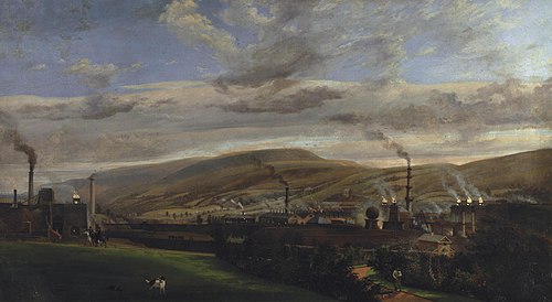 South Wales industrial landscape, 1825, Penry Williams