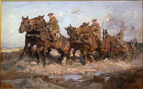 Bringing up the Guns, 1917, Harold Septimus Power