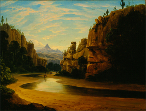 Bartlett Survey Party Traversing a Canyon, 1855, Henry Cheeves Pratt