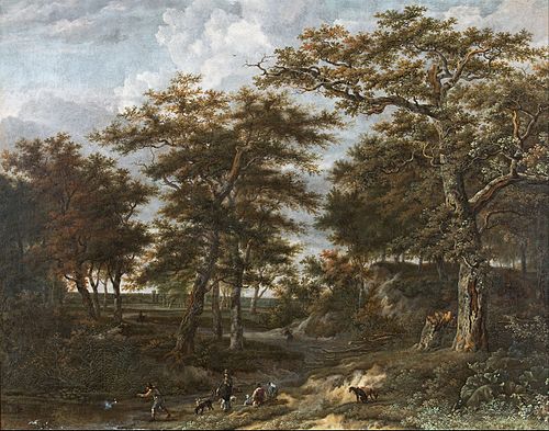 Landscape with hunters, 1660, Adriaen Hendriksz Verboom
