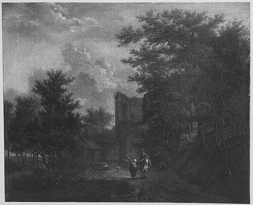 Baumlandschaft mit Ruine, 1650, Adriaen Hendriksz Verboom