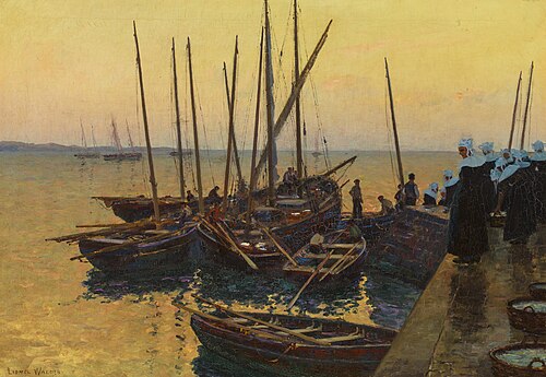 Fishing Boats along the Pier, , Lionel Walden