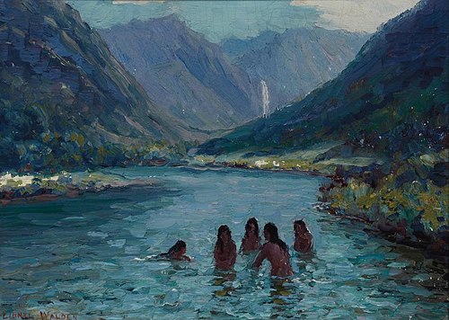Women bathing, Hawaii, , Lionel Walden