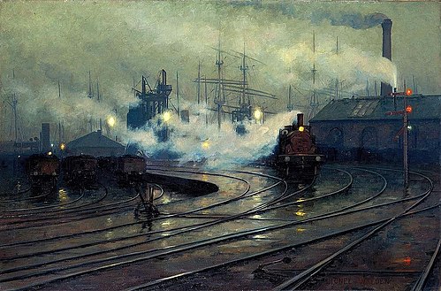 Les Docks de Cardiff, 1894, Lionel Walden