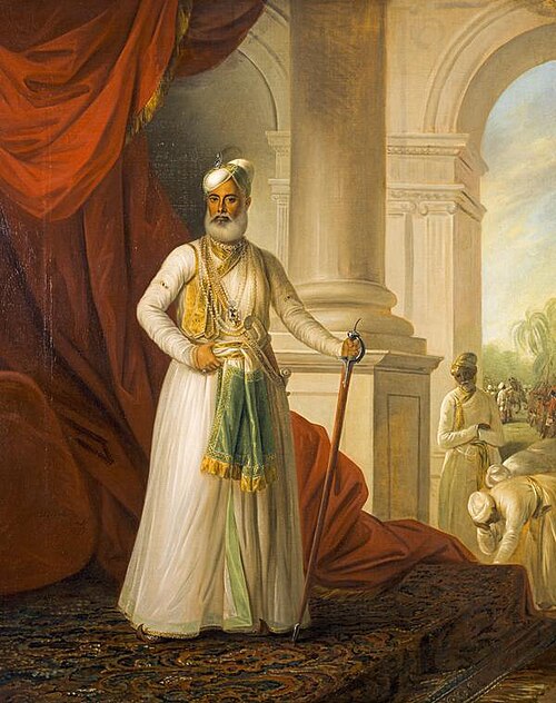 Mohamed Ali Khan Walejah, 1717 - 1795. Nawab of the Carnatic, 1777, George Willison