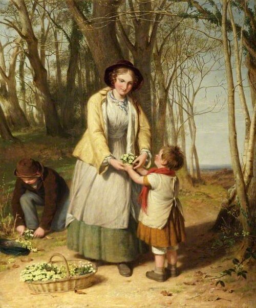 Gathering Primroses, 1857, William Frederick Witherington