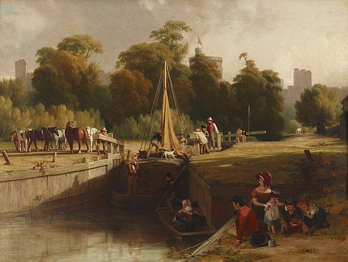 The Old Lock, Windsor, 1817, William Frederick Witherington