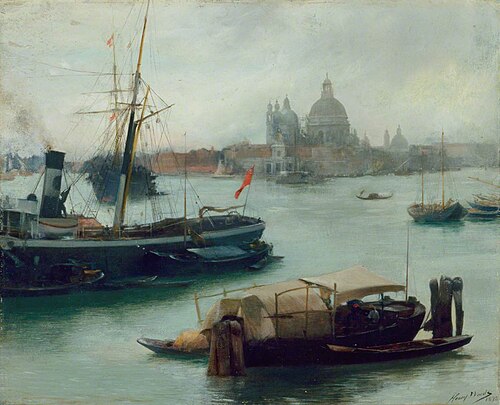 Entrance to the Grand Canal, Venice, 1878, Henry Woods