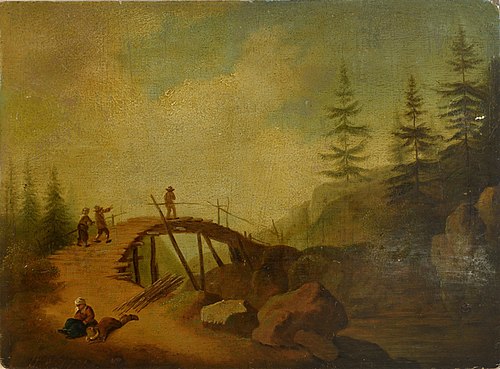 Maastik sillaga, 1751, Johann Heinrich Wedekind
