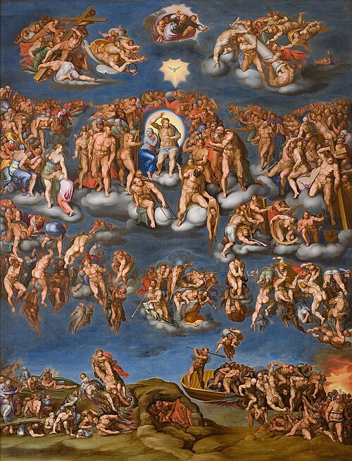 Copie d'après le Jugement Dernier de Michel-Ange, 1570, Robert Le Voyer