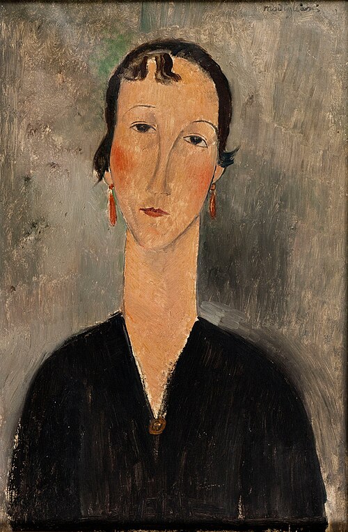 Femme aux boucles d'oreilles, 1917, Amedeo Modigliani