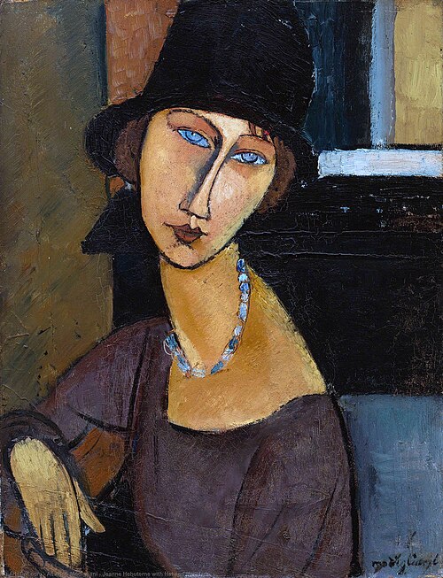 Jeanne Hébuterne au Chapeau et collier, 1917, Amedeo Modigliani