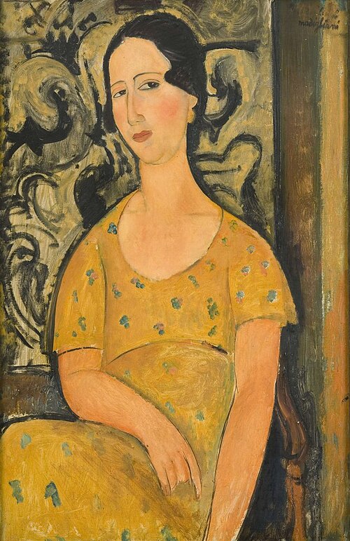 Jeune femme à la robe jaune (Renée Modot), 1918, Amedeo Modigliani