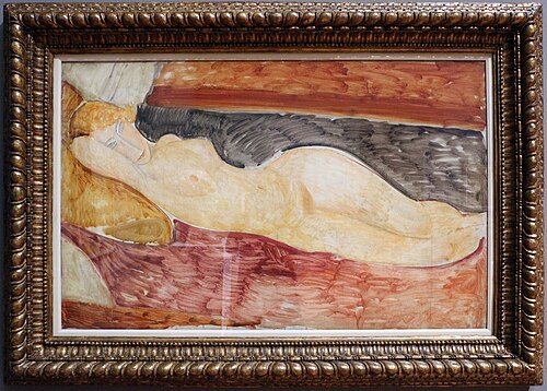 nudo sdraiato, 1918, Amedeo Modigliani