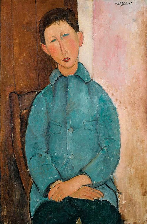 Garçon à la Veste Bleue, 1918, Amedeo Modigliani