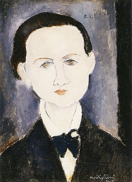 Porträt von Elena Povolozky, 1917, Amedeo Modigliani