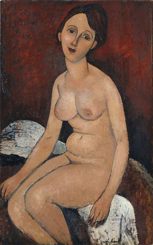 Nu assis, 1917, Amedeo Modigliani