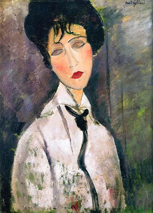 Woman with Black Cravat, 1917, Amedeo Modigliani