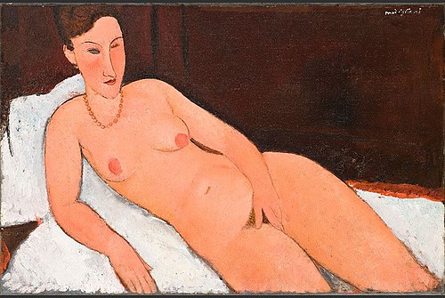 Nu au collier de corail, 1917, Amedeo Modigliani