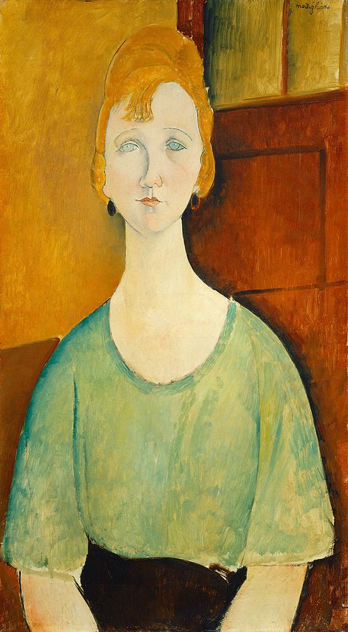 Girl in a Green Blouse, 1917, Amedeo Modigliani