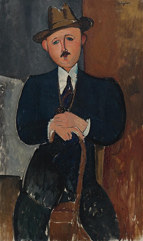 Seated Man with a Cane, 1918, Amedeo Modigliani