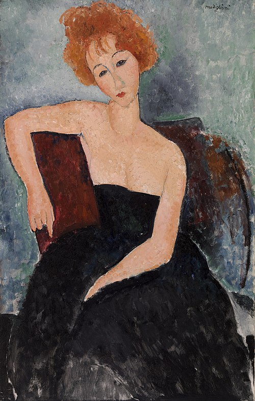 Redheaded Girl in Evening Dress, 1918, Amedeo Modigliani