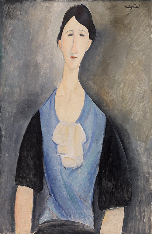 Young Woman in Blue (Giovane donna in azzurro), 1919, Amedeo Modigliani