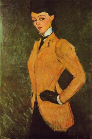 The Amazon (Woman in Yellow Jacket), 1909, Amedeo Modigliani